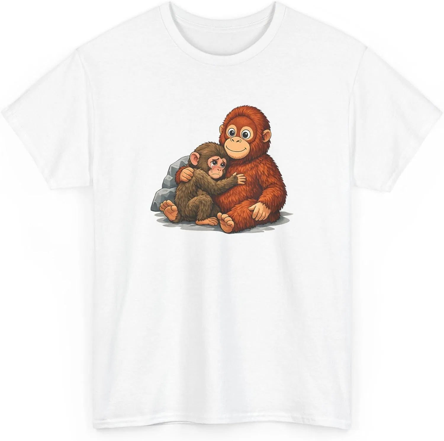 Мужская футболка с принтом Punch Monkey, белый