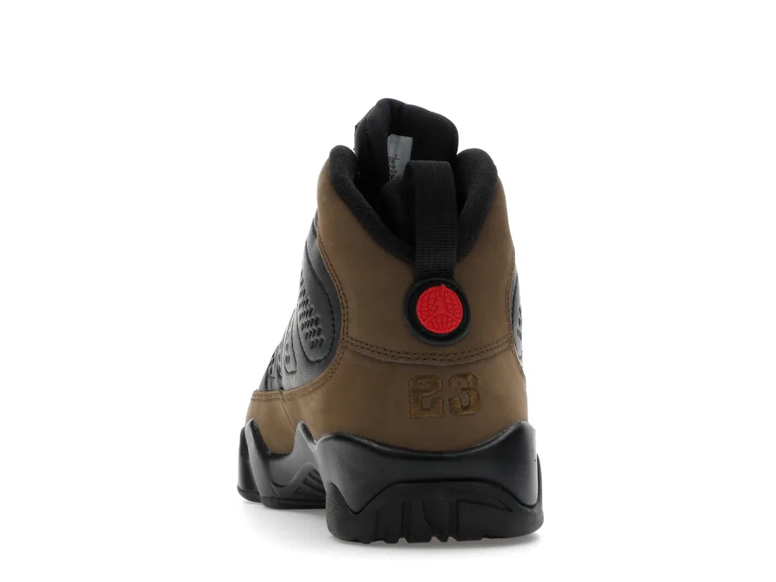 Детские кроссовки Lifestyle Jordan 9 Retro, Black/True Red/Light Olive — фото 4