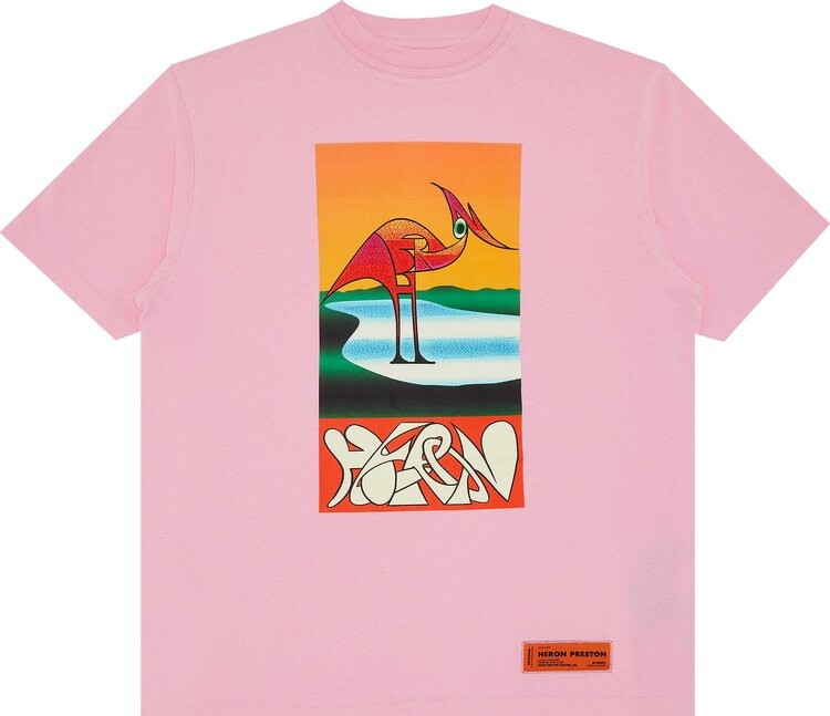 

Футболка Heron Preston Abstract Short-Sleeve Tee 'Pink/Orange', розовый