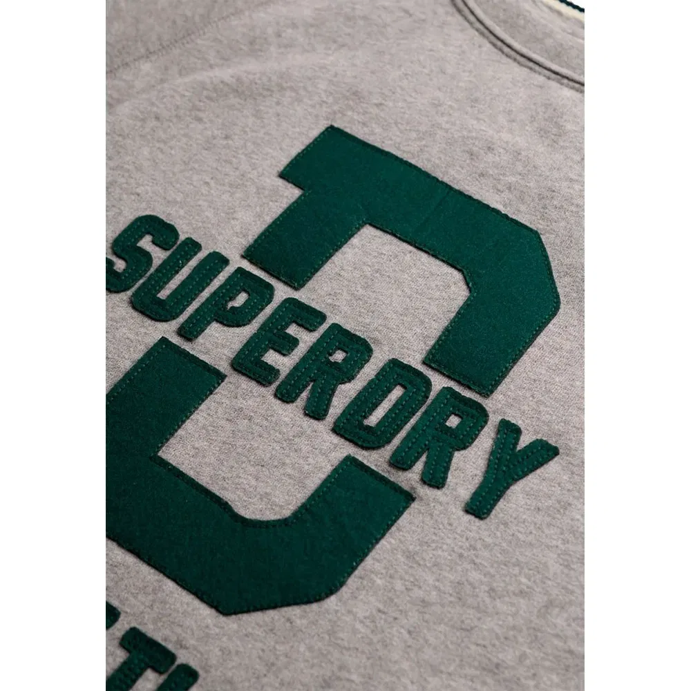 Мужской свитшот свободного кроя Athletic Felt Applique Superdry, Grey — фото 4
