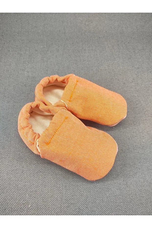 Детские пинетки для новорожденных вязаные Loove Bebe, Orange — фото 3