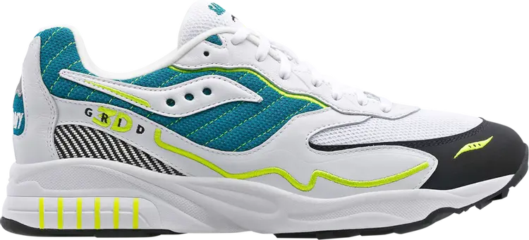 

Кроссовки Saucony 3D Grid Hurricane White Green, белый