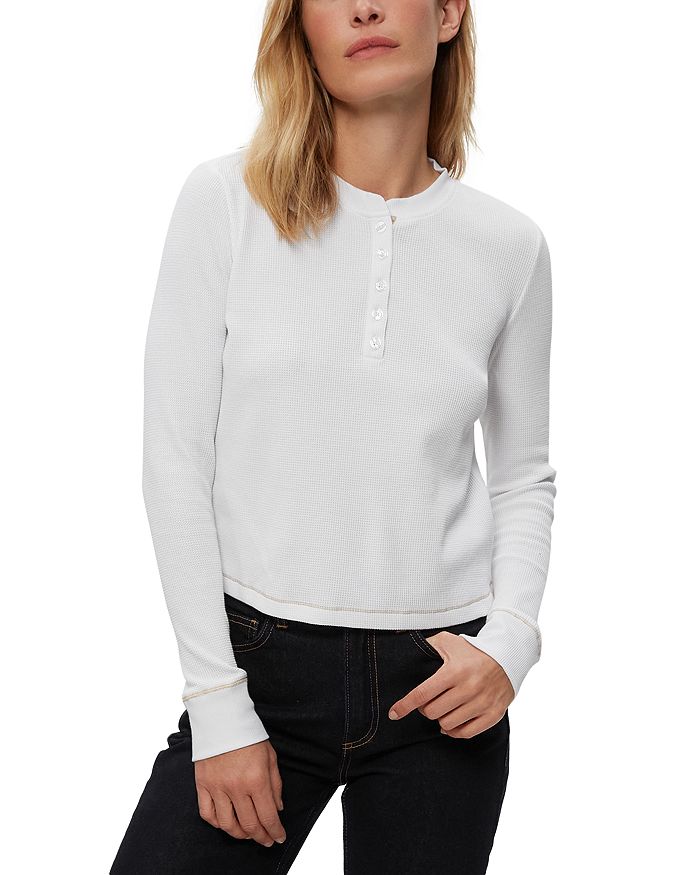 

Футболка Lina Waffle Knit Henley Michael Stars, белый
