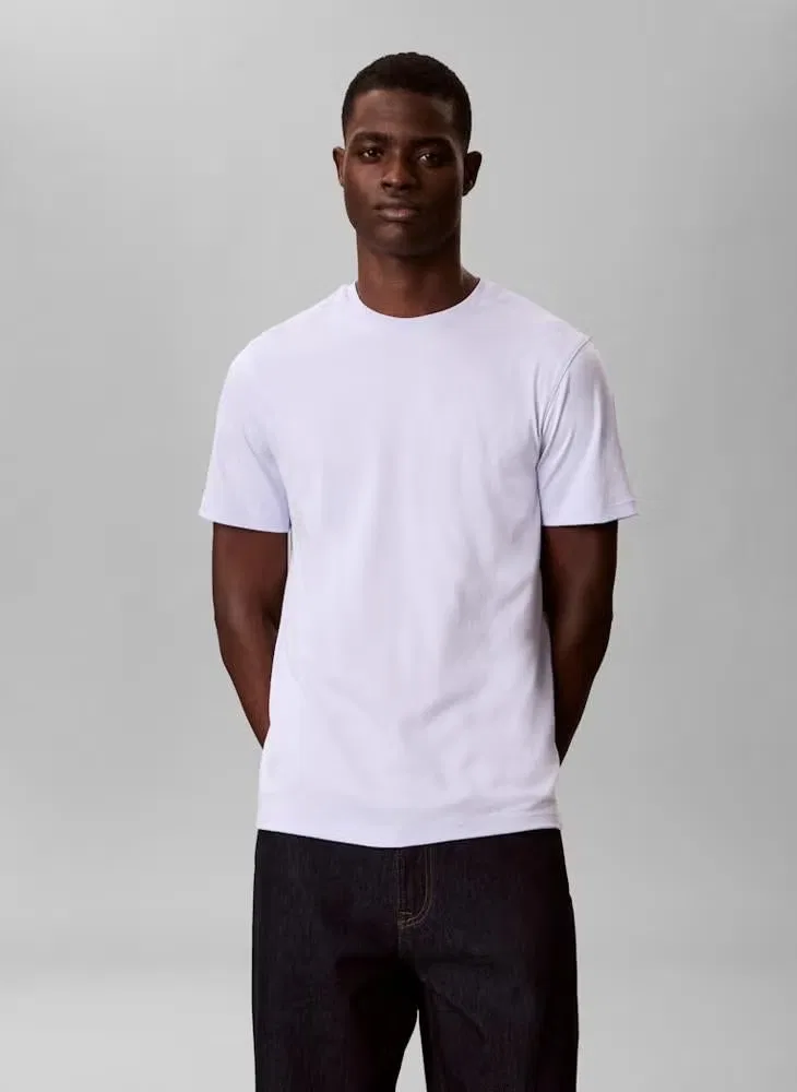 Футболка из хлопка пима, модель Pima cotton, Calvin Klein, фиолетовый