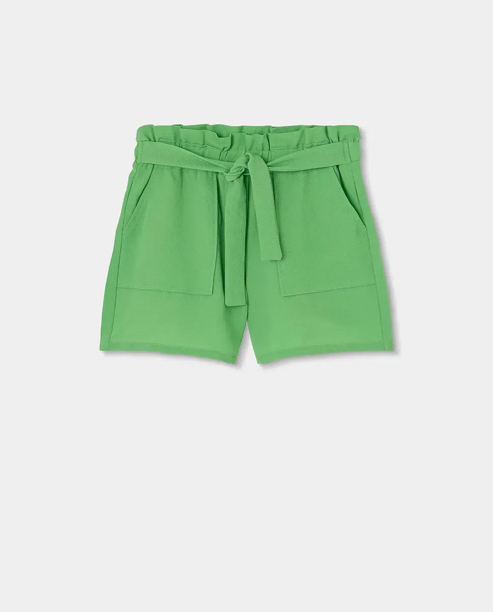 Детские шорты для девочек из крепа Boboli, Verde Claro