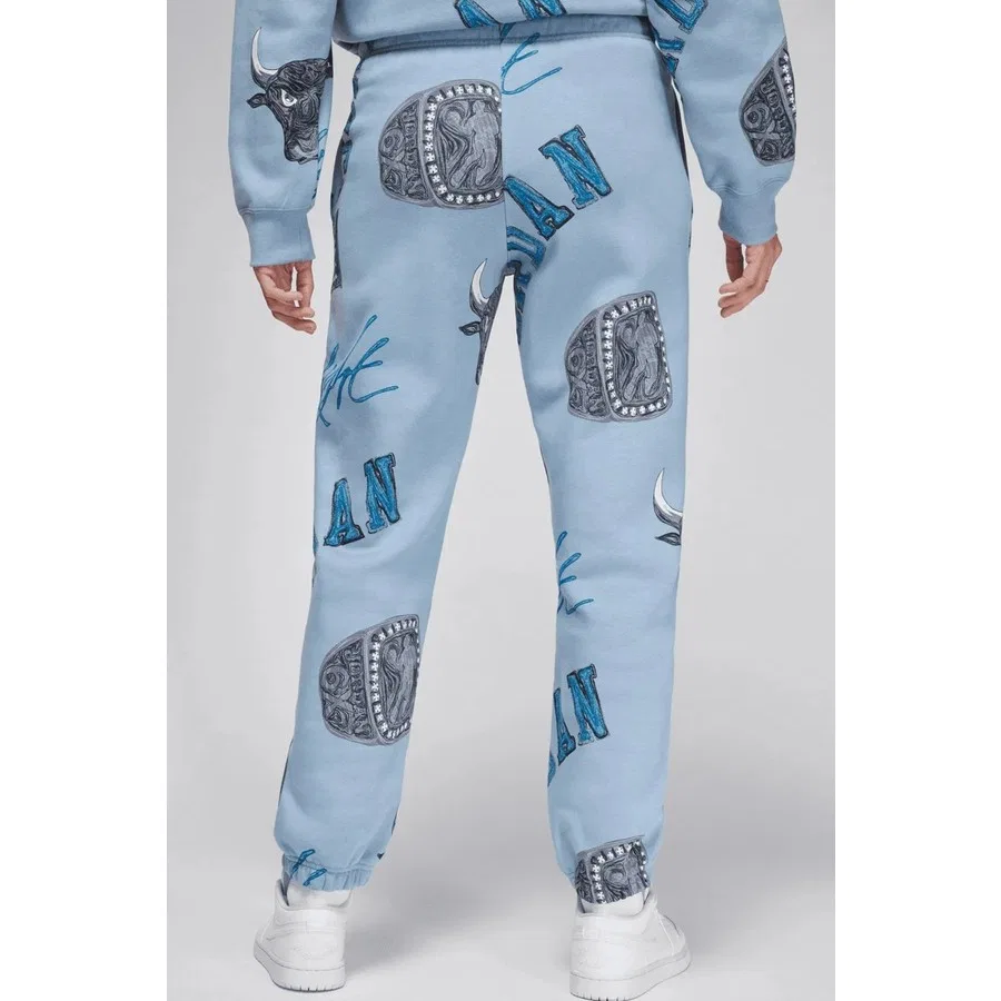 Женские спортивные брюки из футера с эластичным поясом Jordan Brooklyn Fleece Nike, Белый — фото 2