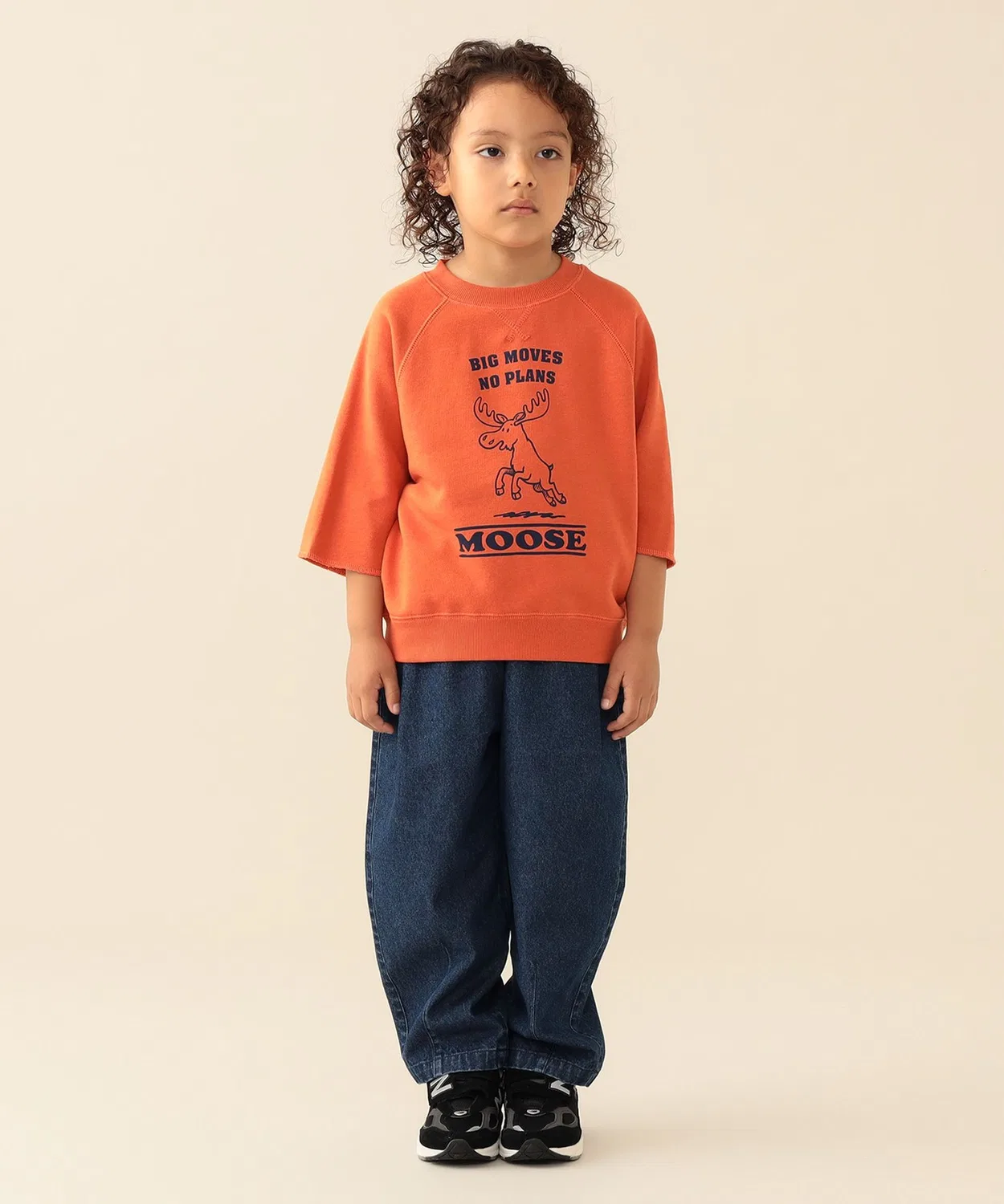 Детские широкие брюки с защипами Balloon 2026FW BEAMS mini, Indigo Blue — фото 4