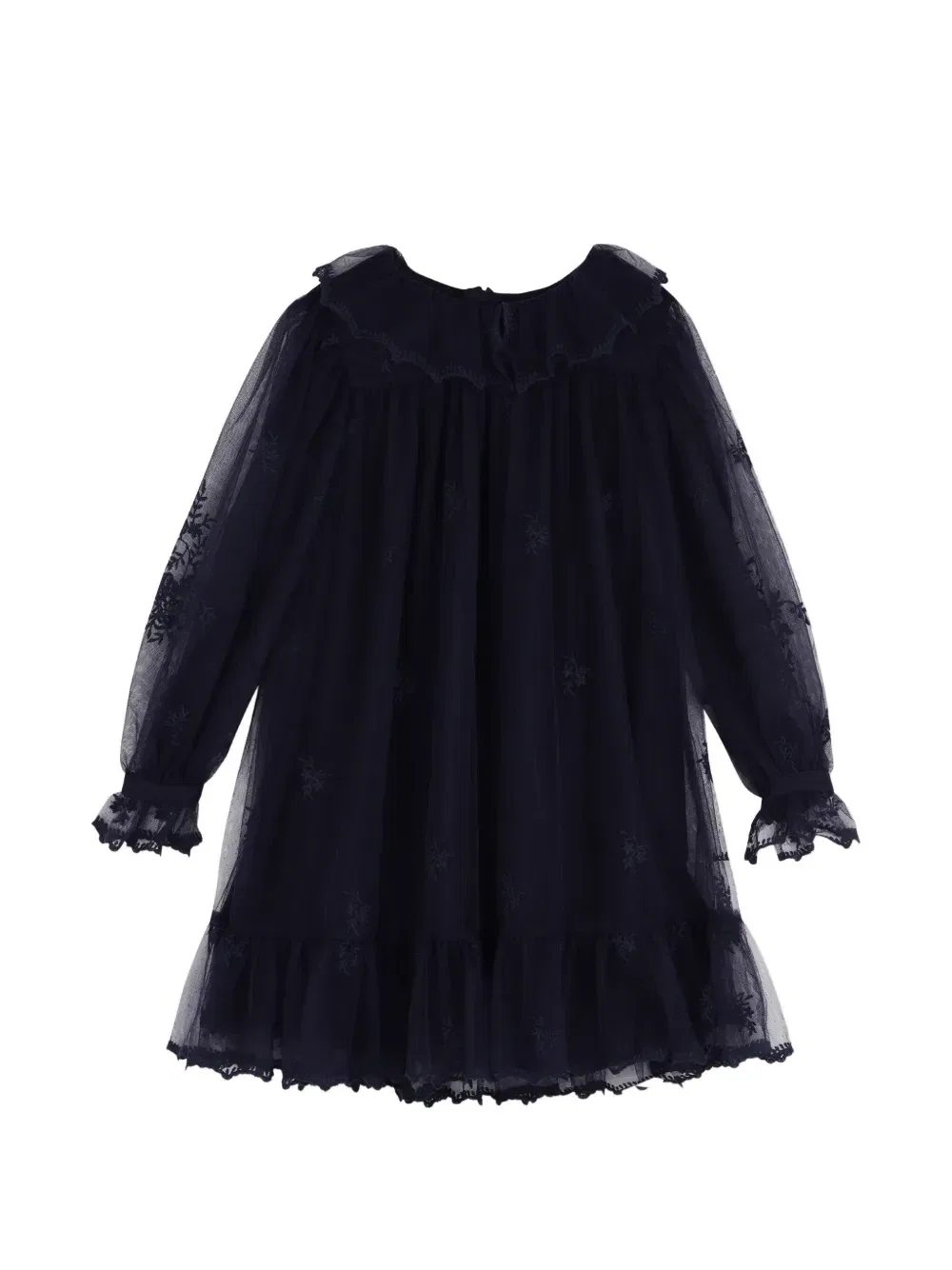Платье из тюля с вышивкой Chloe Kids, синий — фото 2