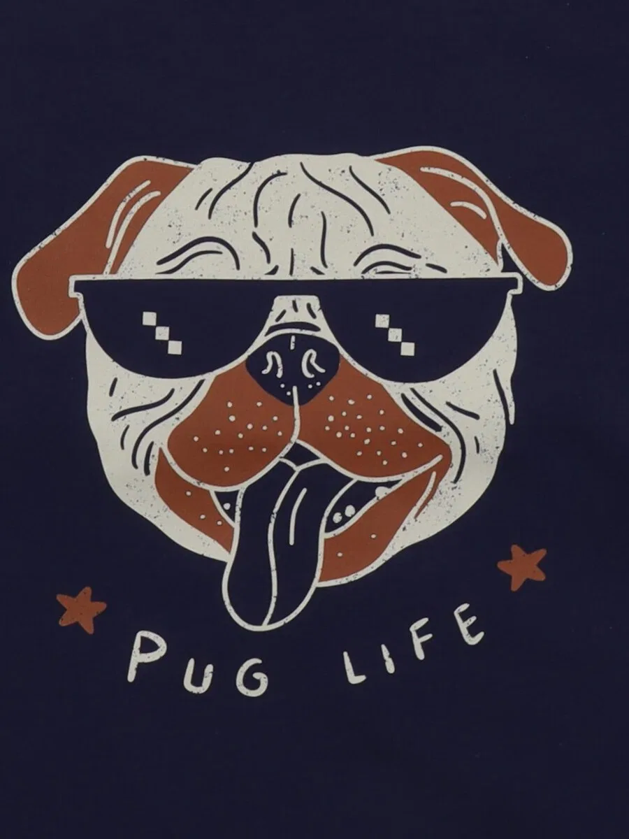 Толстовка Walkiddy 'Crazy Dogs' темно-синего цвета — фото 3
