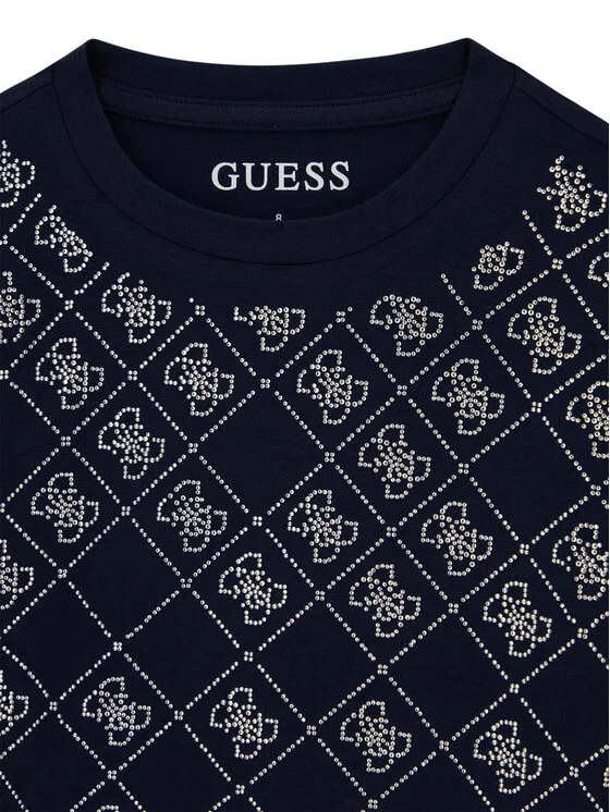 Футболка boxy fit Guess, темно-синий — фото 3