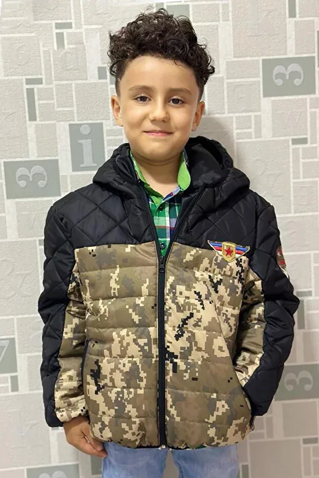 Детское пальто для девочек с камуфляжным принтом Roba Kids, Camufacturing