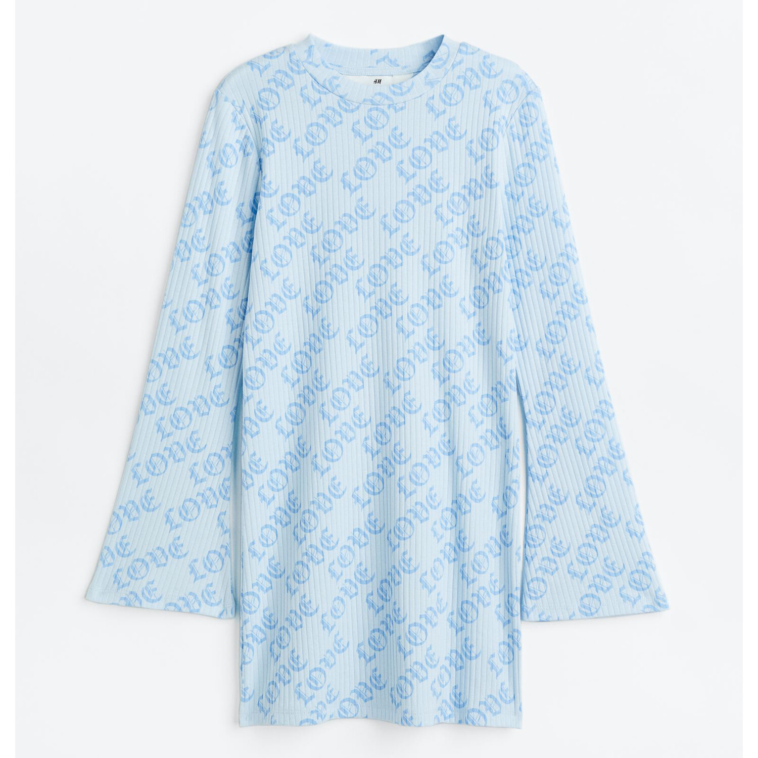 

Платье из джерси с рукавами-трубой H&M Patterned, голубой, Синий, Платье из джерси с рукавами-трубой H&M Patterned, голубой