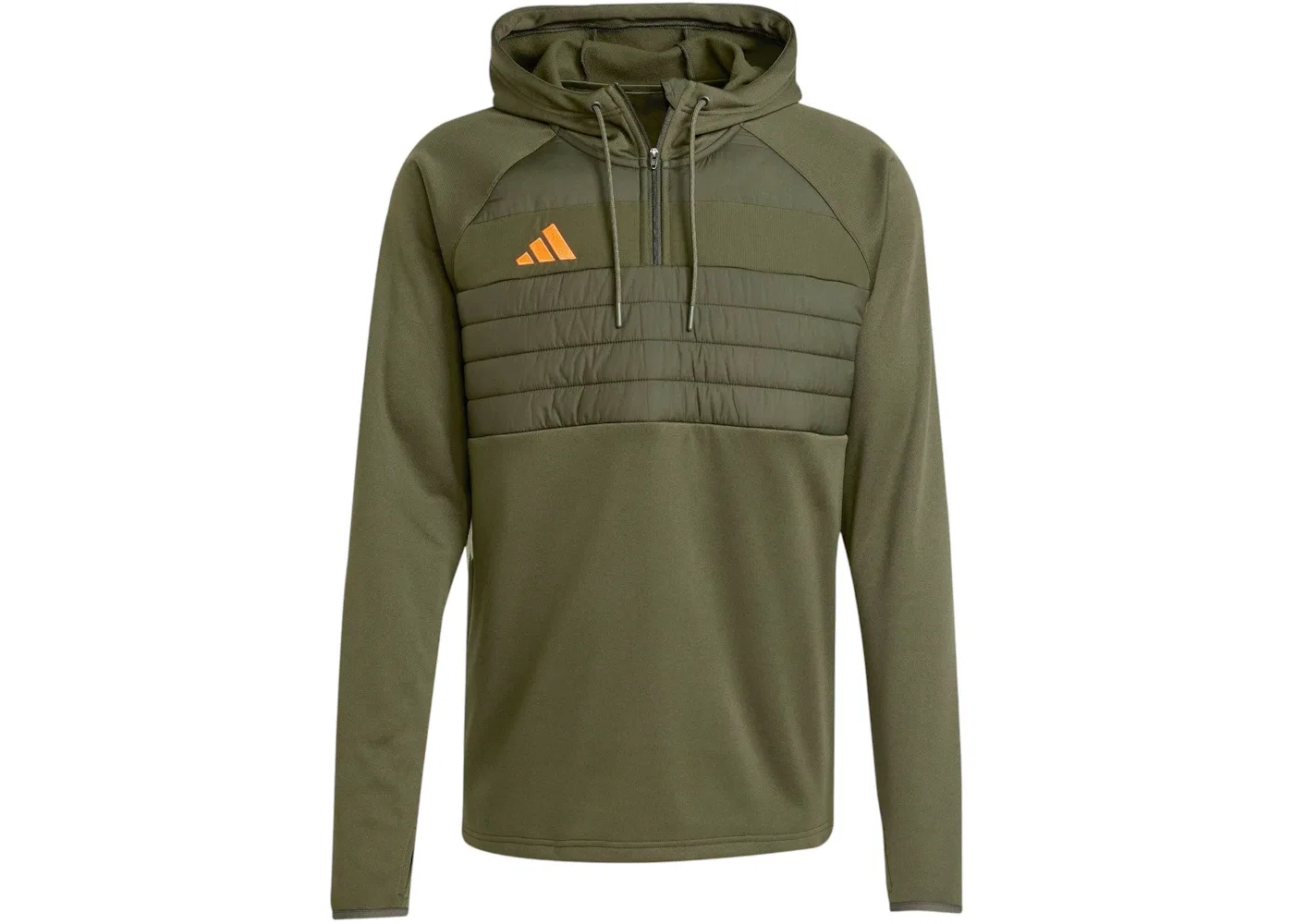 Мужской топ с длинным рукавом Tiro 25 Essentials Winterized Adidas, цвет Night Cargo Tent Green Impact Orange