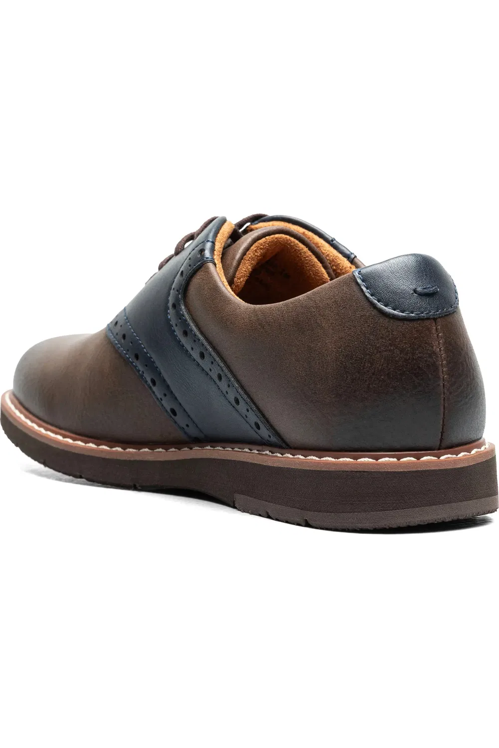 Детские туфли saddle shoe на мемори-пене Vibe Florsheim, Brown/Navy — фото 2