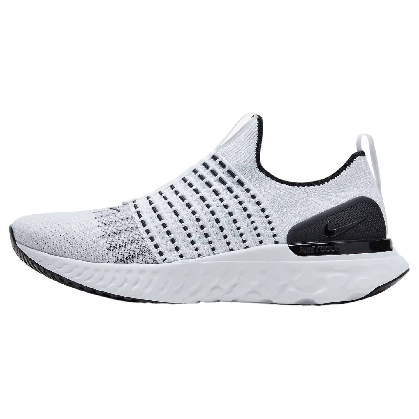 Кроссовки Nike React Phantom Run Flyknit 2, белый/черный/платина — фото 2