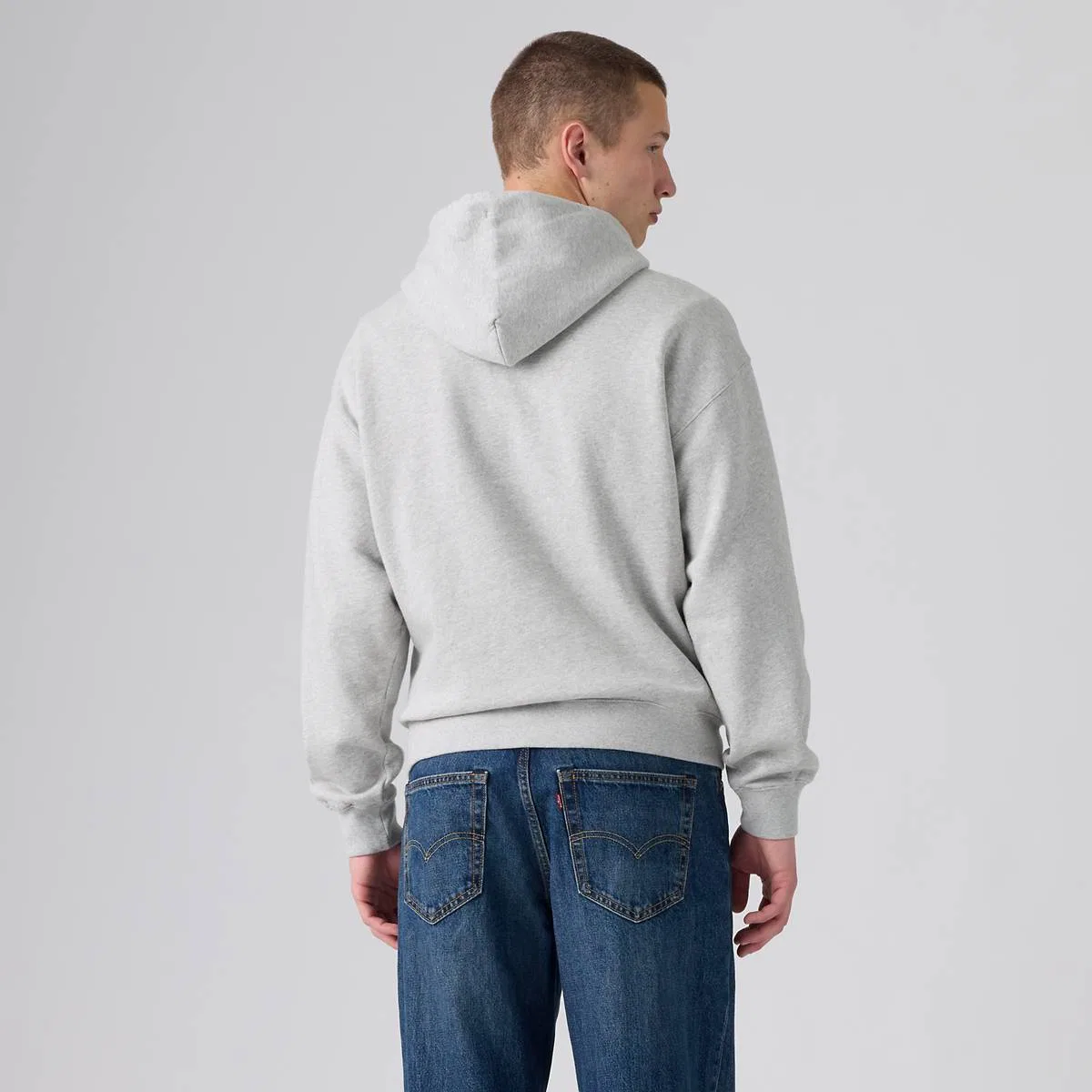 Оригинальная толстовка с капюшоном Levi's, Light Gray Heather Bros - Grey — фото 4