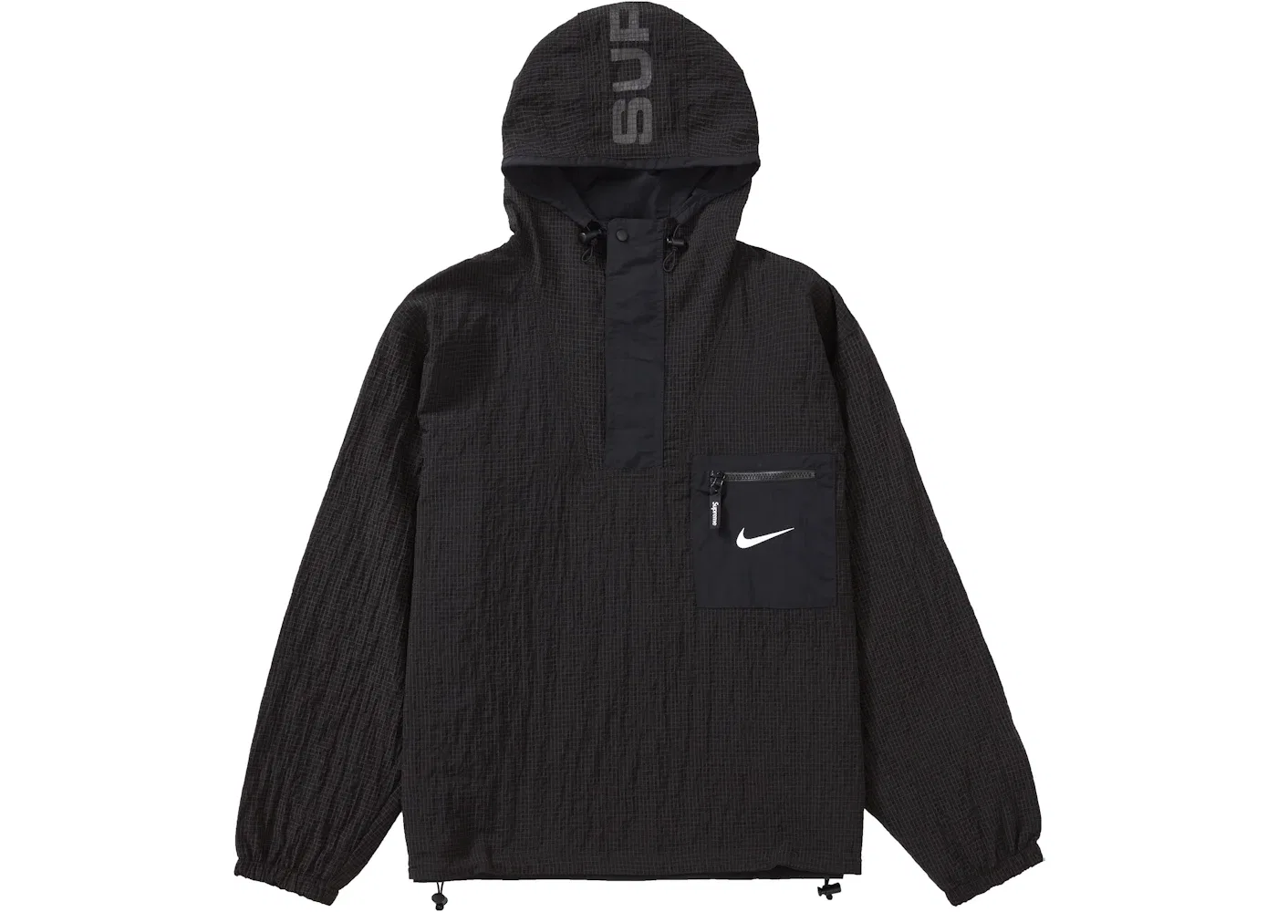 Мужская куртка с принтом Supreme Nike Jewel Reversible Ripstop Anorak, Black — фото 2