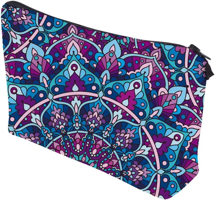 Косметичка с цветочным принтом, Polyester, Мини, Многоцветный Generic