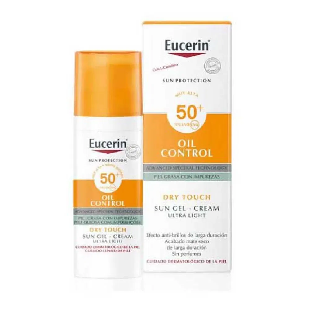 Солнцезащитный крем для лица Oil Control Dry Touch SPF50+ Eucerin, белый