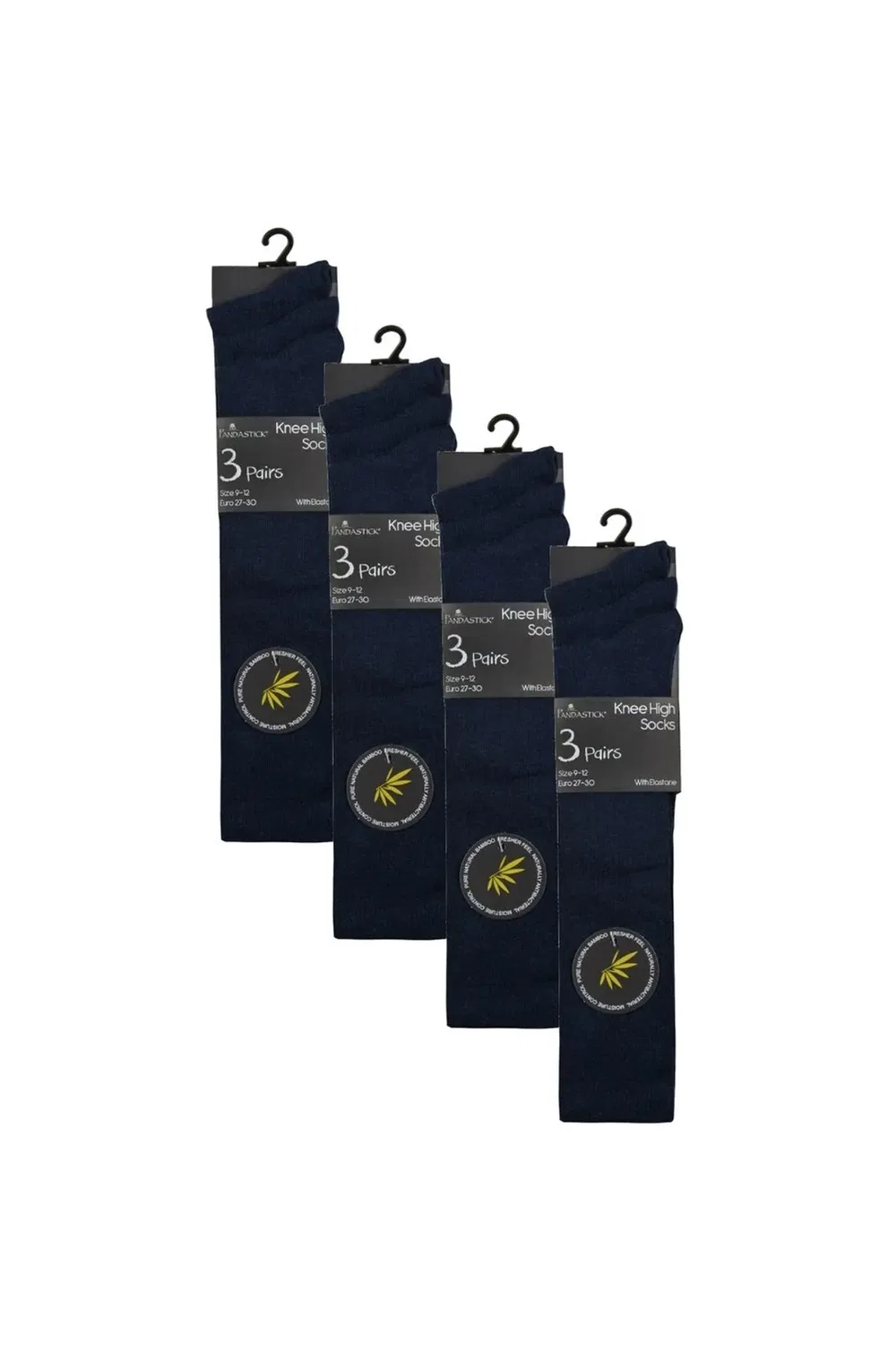 Детские носки с длинным голенищем из бамбука 12 пар Sock Snob, Navy — фото 2