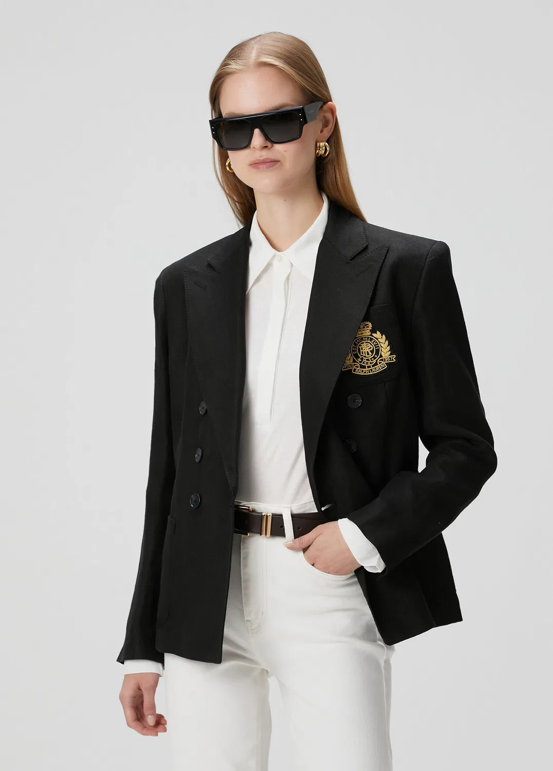Жакет двубортный Polo Ralph Lauren, black