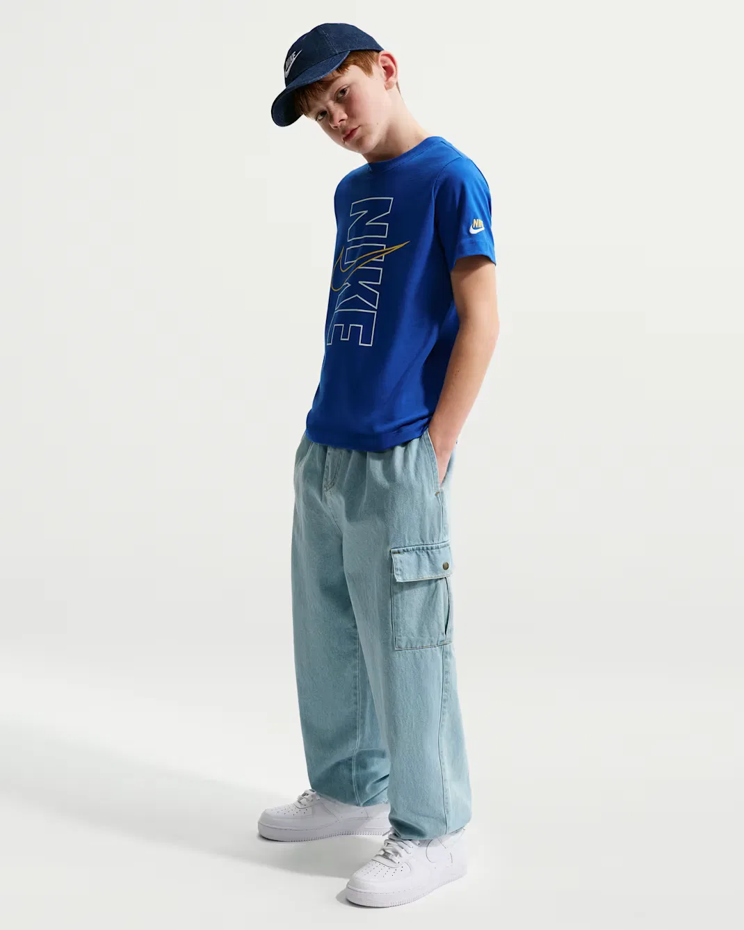 Футболка для детей постарше Nike Sportswear, Game Royal — фото 4