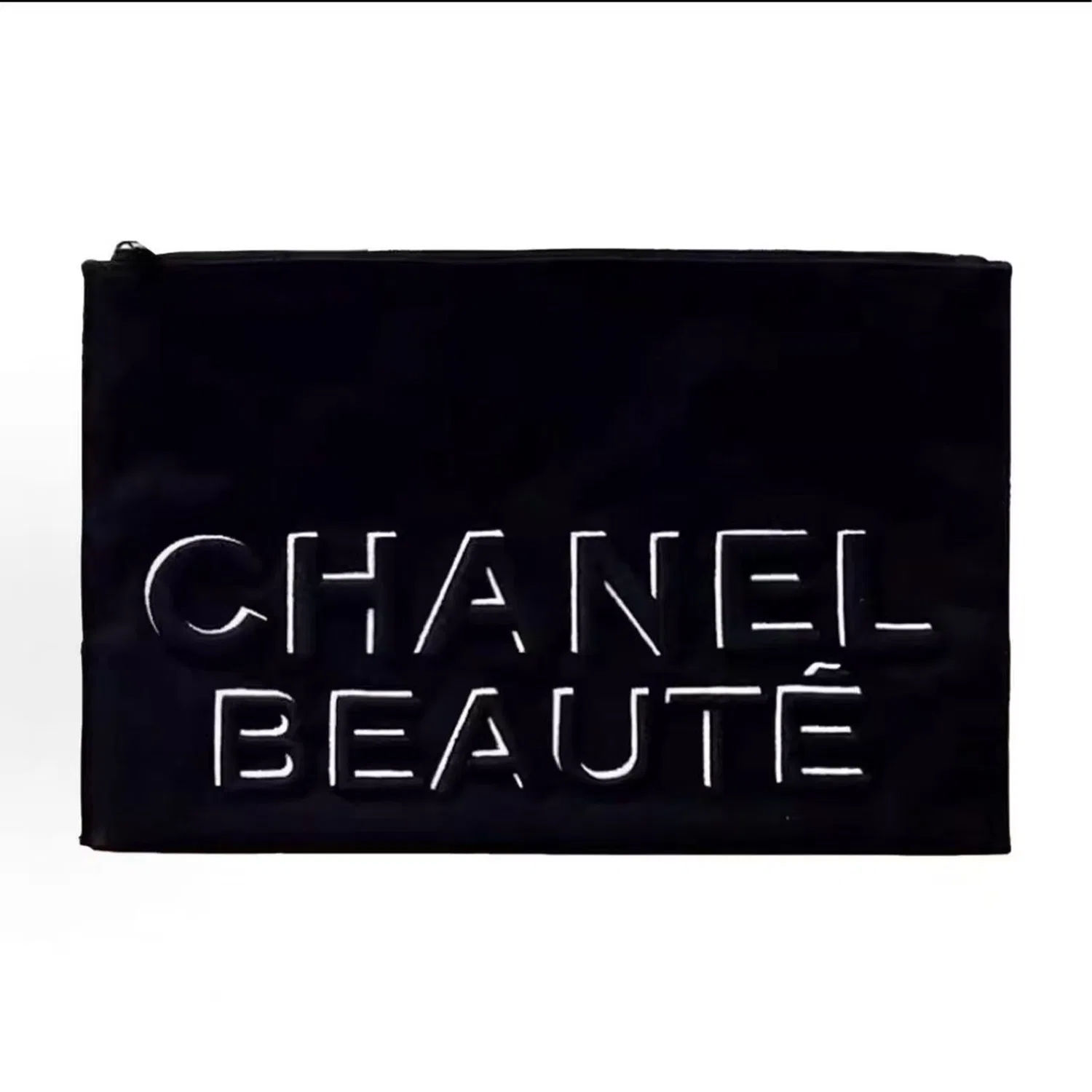 Женская косметичка с принтом Flower Language, CHANEL, Черный — фото 4