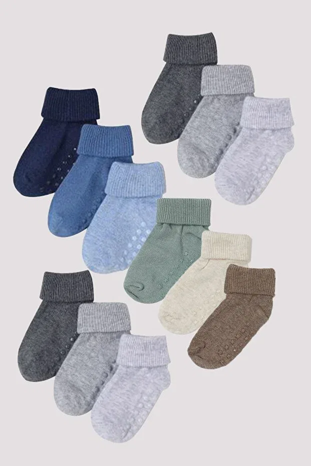 Детские носки для новорожденных с нескользящей подошвой Mem Socks, Multicolor