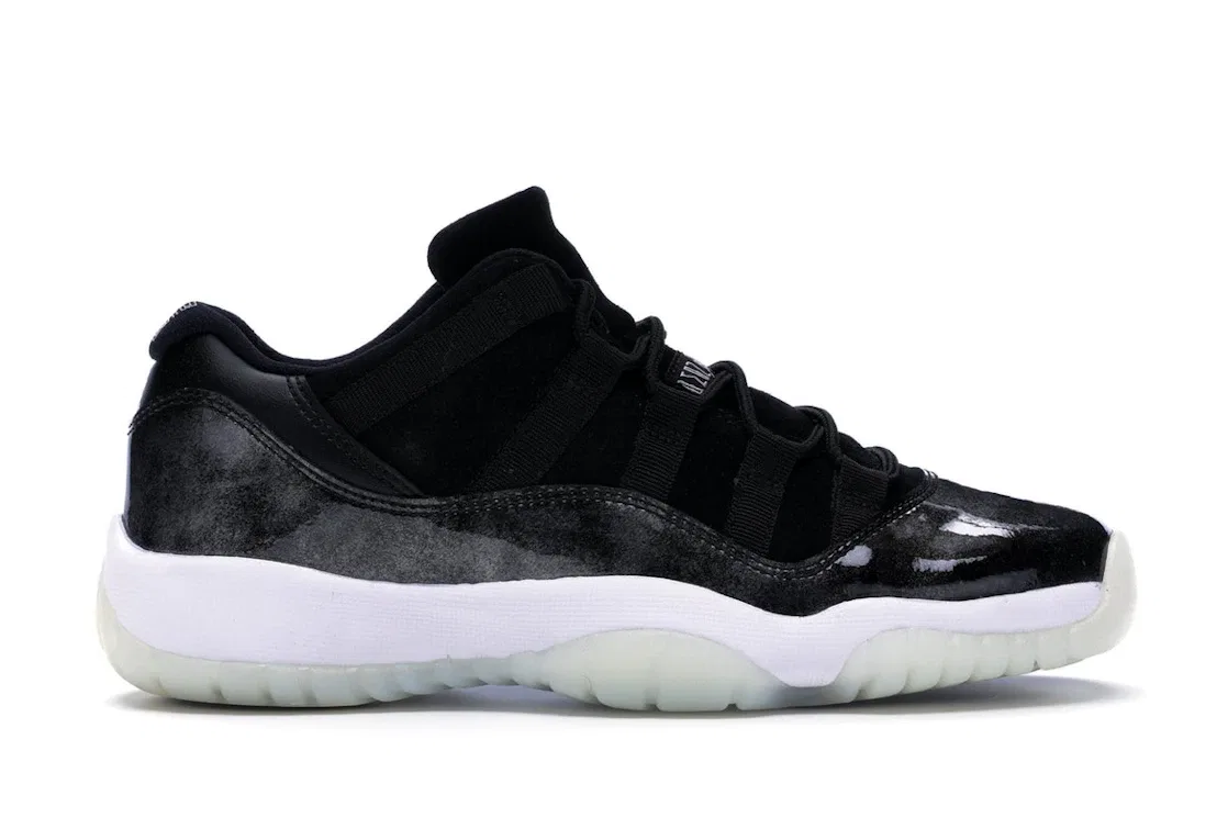 Детские кроссовки Lifestyle Jordan 11 Retro Low Barons Jordan, Black/Metallic Silver-White