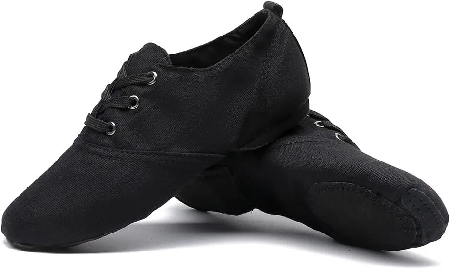 Детские джазовые ботинки для девочек на шнуровке MSMAX, Low-Top Black