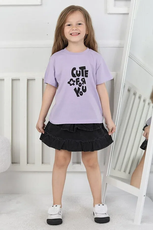 Детские шорты для девочек джинсовые с завышенной талией Noble Baby&Kids, Black — фото 4