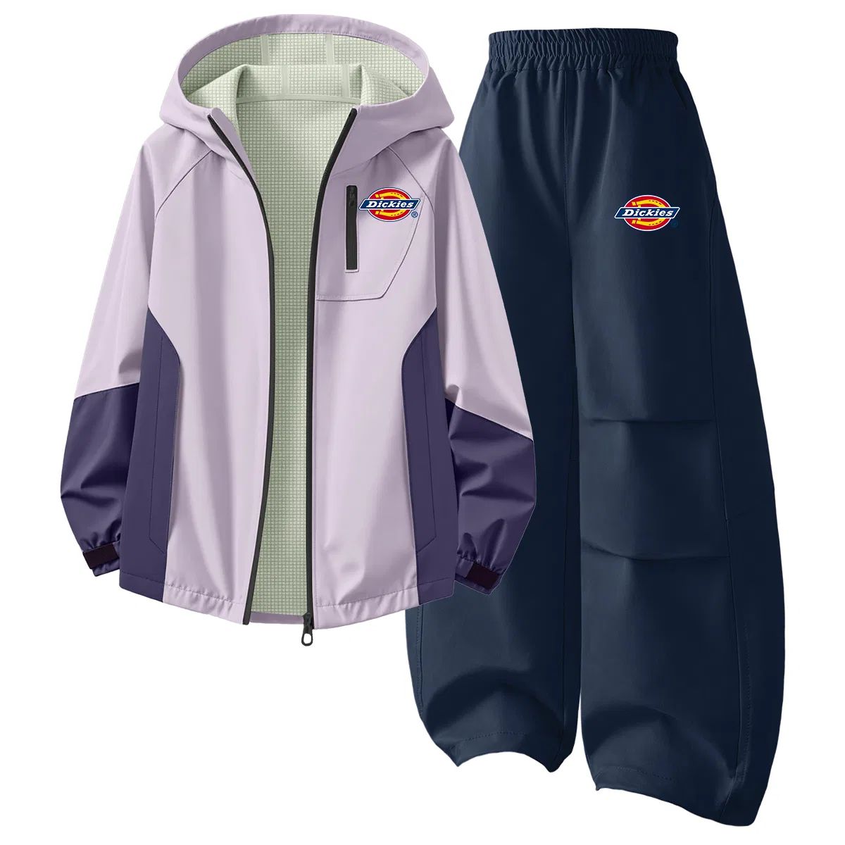 Детский комплект спортивной одежды с капюшоном, Silicone Standard K Purple+Silicone Standard K Group Cyan, Dickies