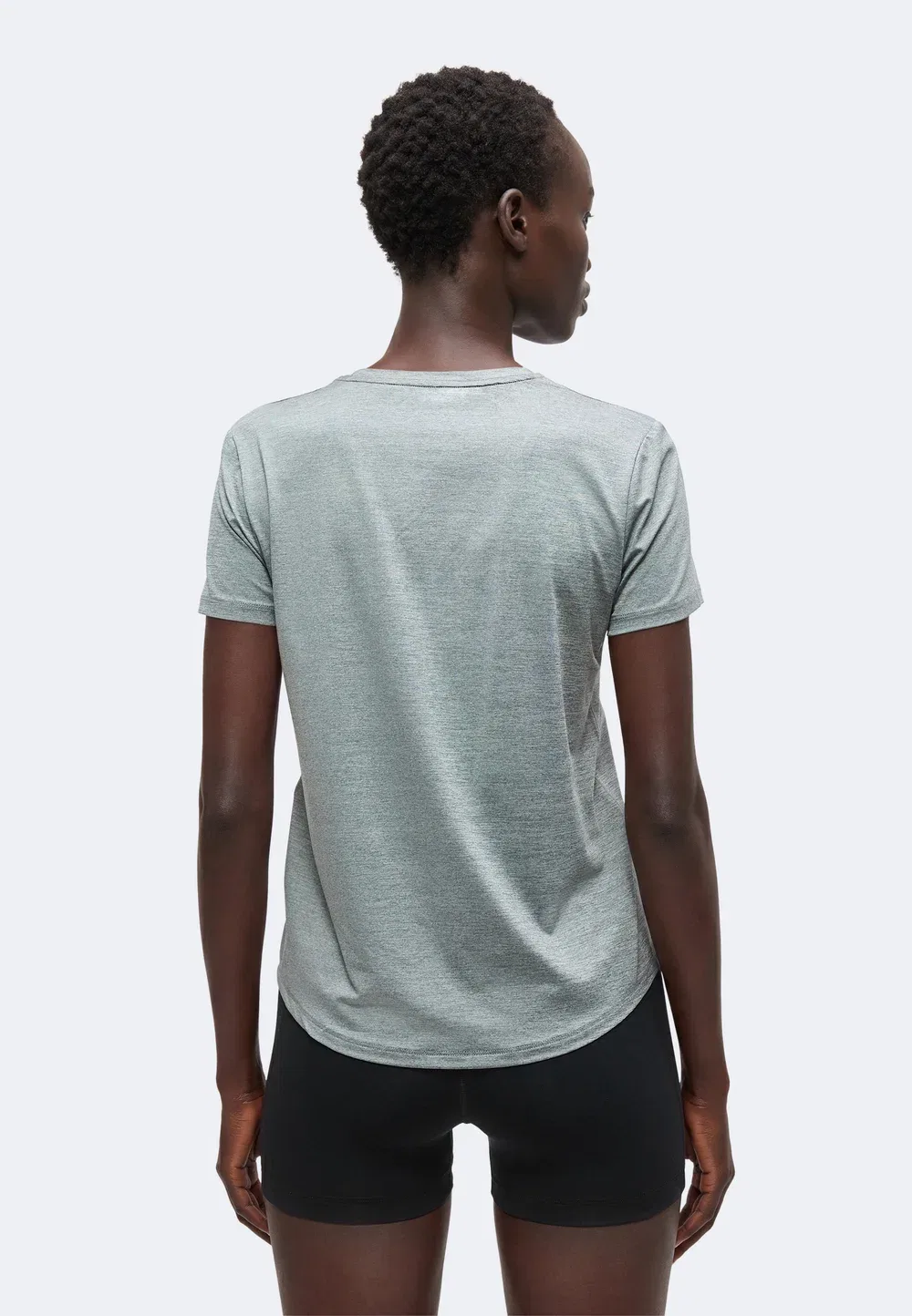 Классика - спортивная футболка Nike Performance, Smoke Grey Heather/White — фото 3