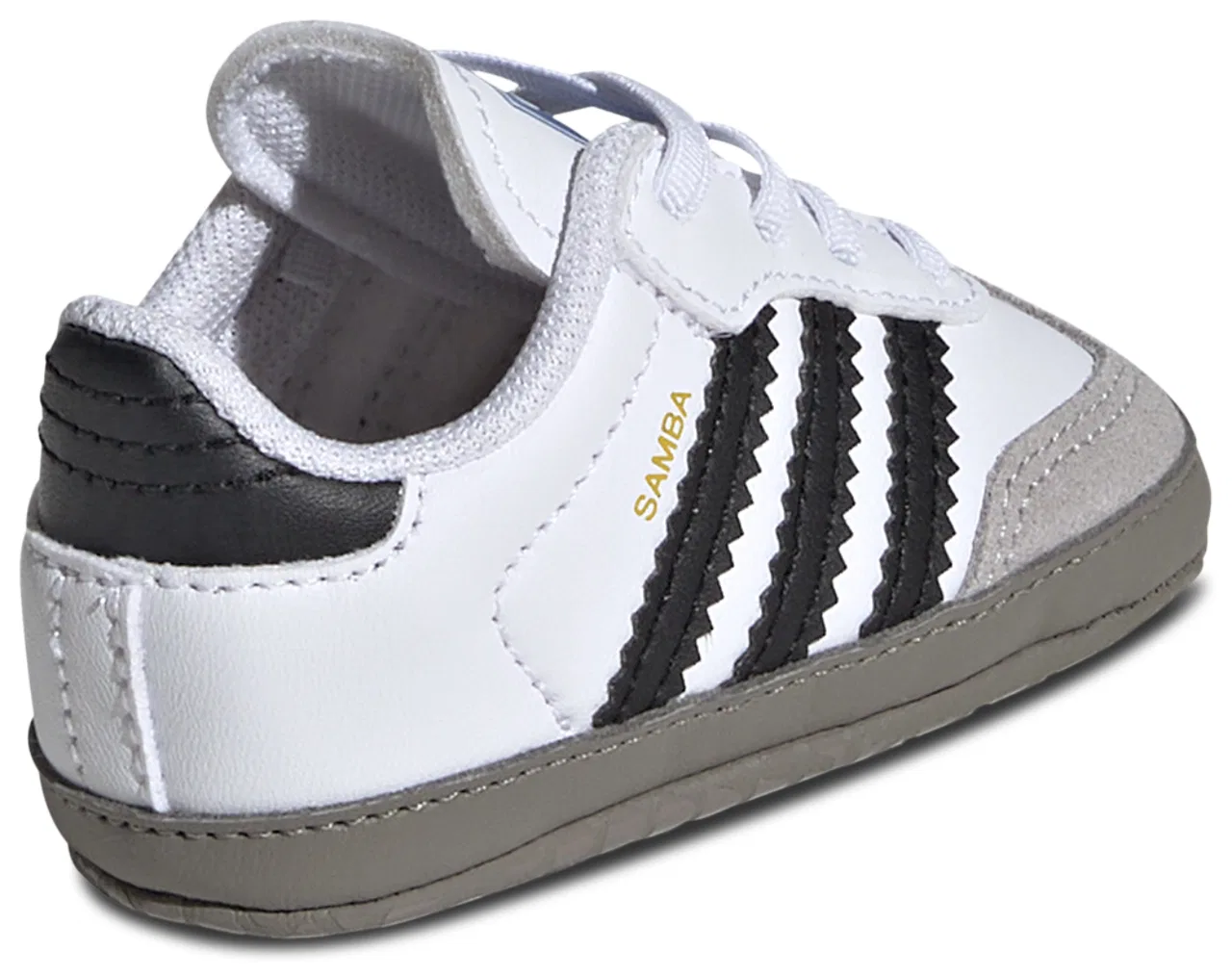 Кроссовки для малышей Samba Crib Adidas, цвет White/Black/Clear Granite — фото 3