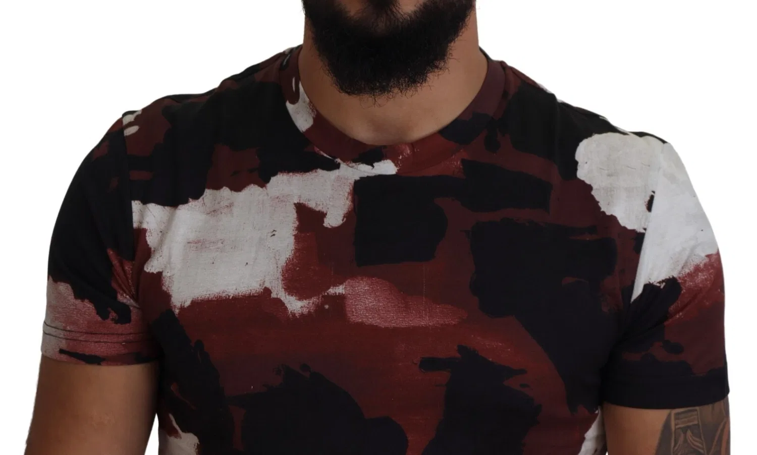 Мужская футболка с принтом Multicolor Tie Dye Cotton Crew Neck T-shirt Dolce & Gabbana, Multicolor — фото 3