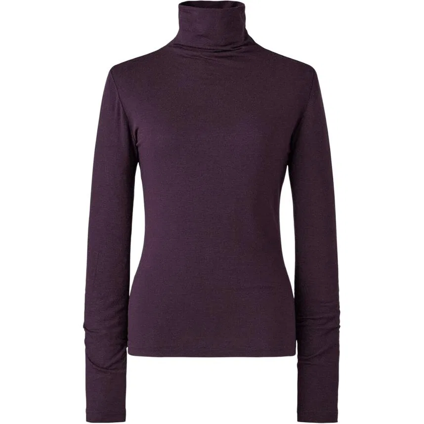 Женская футболка с высоким воротом Dark Reddish Purple UNIQLO