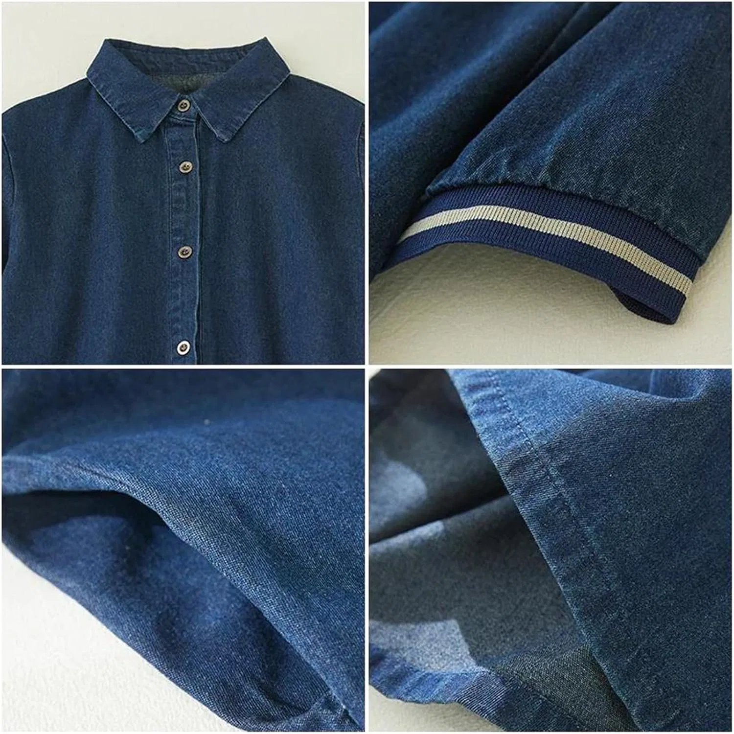 Женское джинсовое платье миди A-силуэта на молнии, 1956 Denim Blue — фото 4