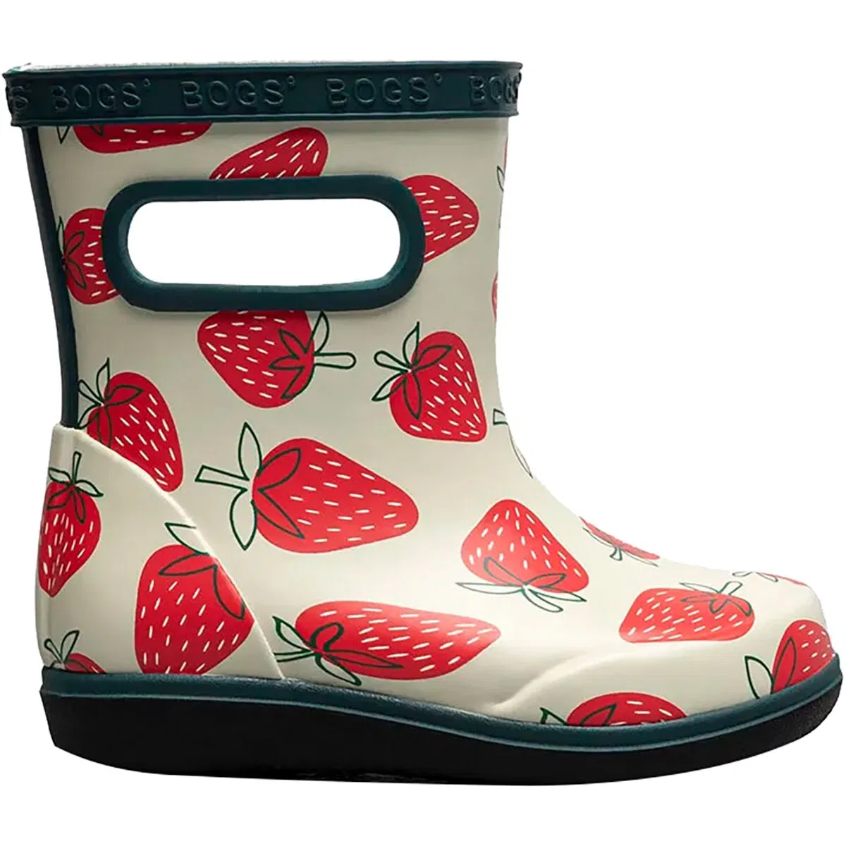 Детские сапоги дождевые для девочек Skipper ii strawberries rain boot Bogs, Moss/Multi