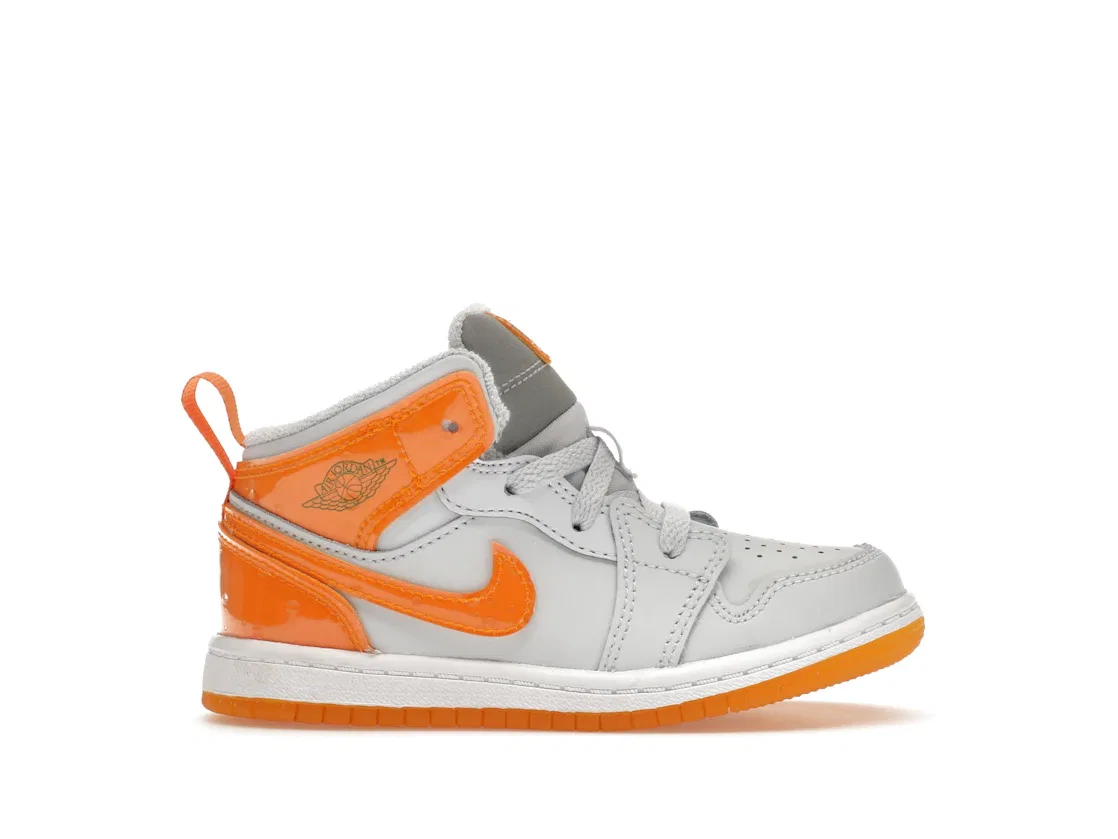 Детские кроссовки Lifestyle Jordan 1 Mid SE Jordan, Football Grey Pine Green White Orange Peel