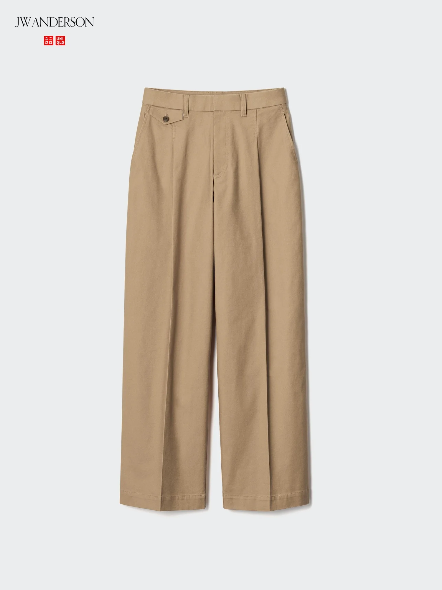 Брюки Uniqlo x JW Anderson Tuck Chino, 32 бежевый — фото 2