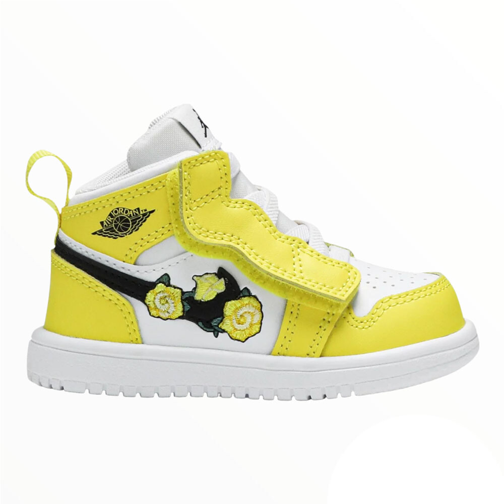 

Кроссовки Nike Jordan 1 Mid ALT TD, желтый/белый