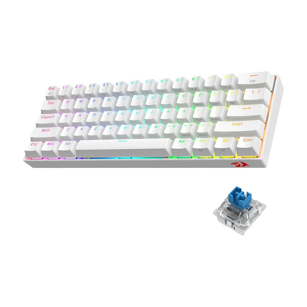 

Клавиатура игровая беспроводная Redragon Draconic K530 Pro, Blue, белый, английская раскладка