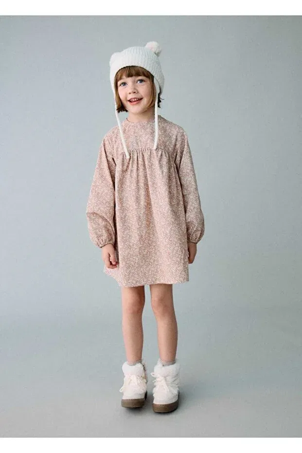 Детское платье для девочек с принтом Mango Baby, Pink