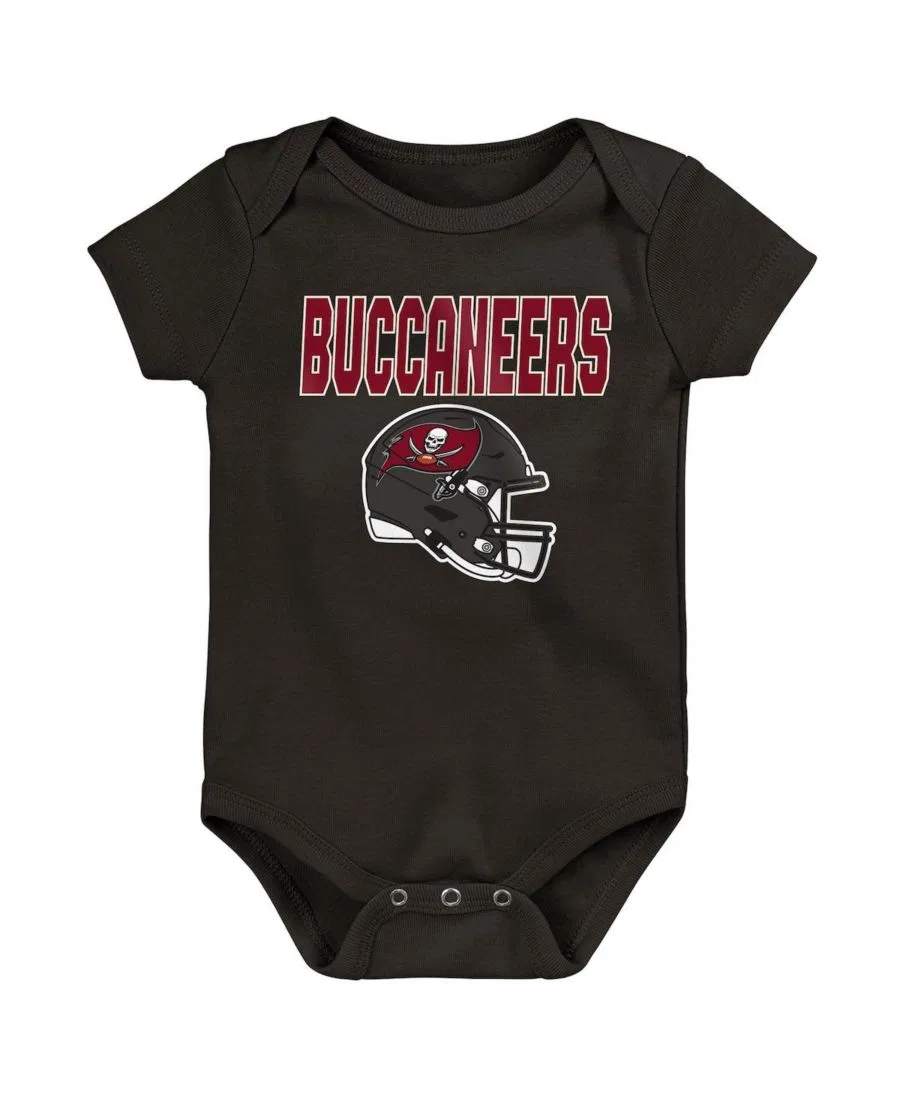Комплект боди с коротким рукавом с принтом Tampa Bay Buccaneers Outerstuff, Black Red — фото 3