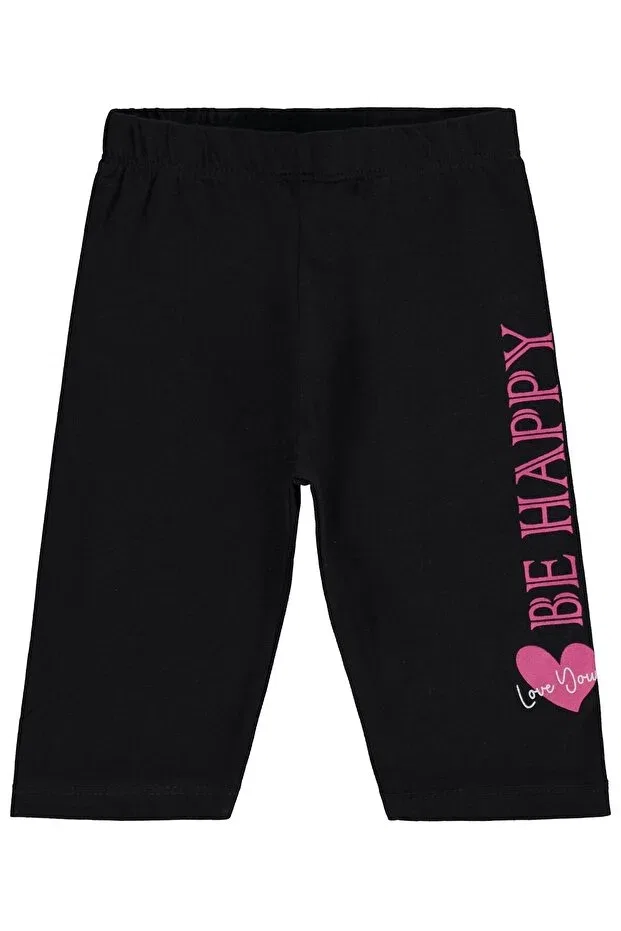 Детские леггинсы для девочек с принтом Be happy printed Civil Girls, Black