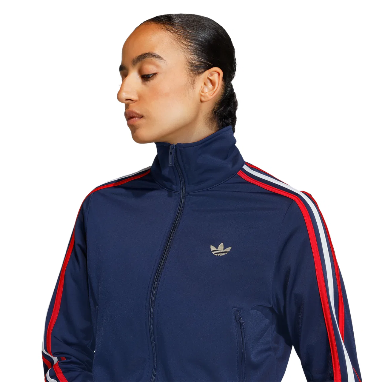 Женская куртка Firebird Classic Track Top Adidas, цвет Night Indigo/Better Scarlet/White — фото 3