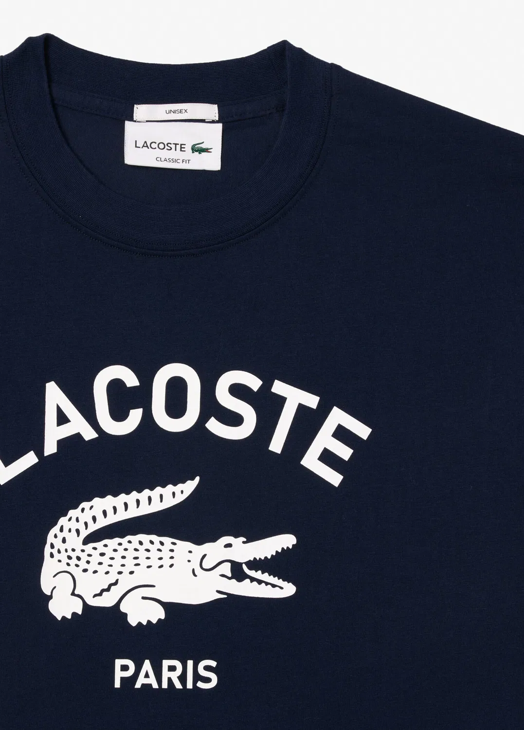 Футболка Lacoste с принтом, темно-синяя — фото 4