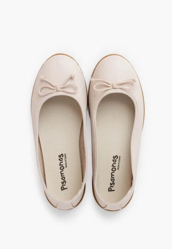 Балетки кожаные Ballet pumps Pisamonas, Beige, бежевый — фото 3