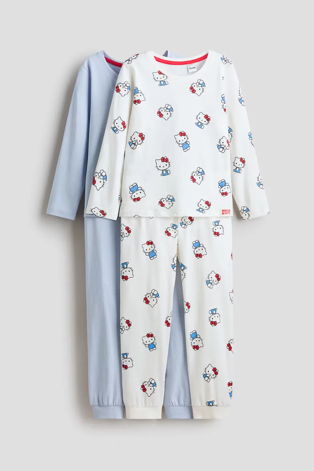 Комплект из 2 хлопковых пижам H&M, Mattblau/Hello Kitty