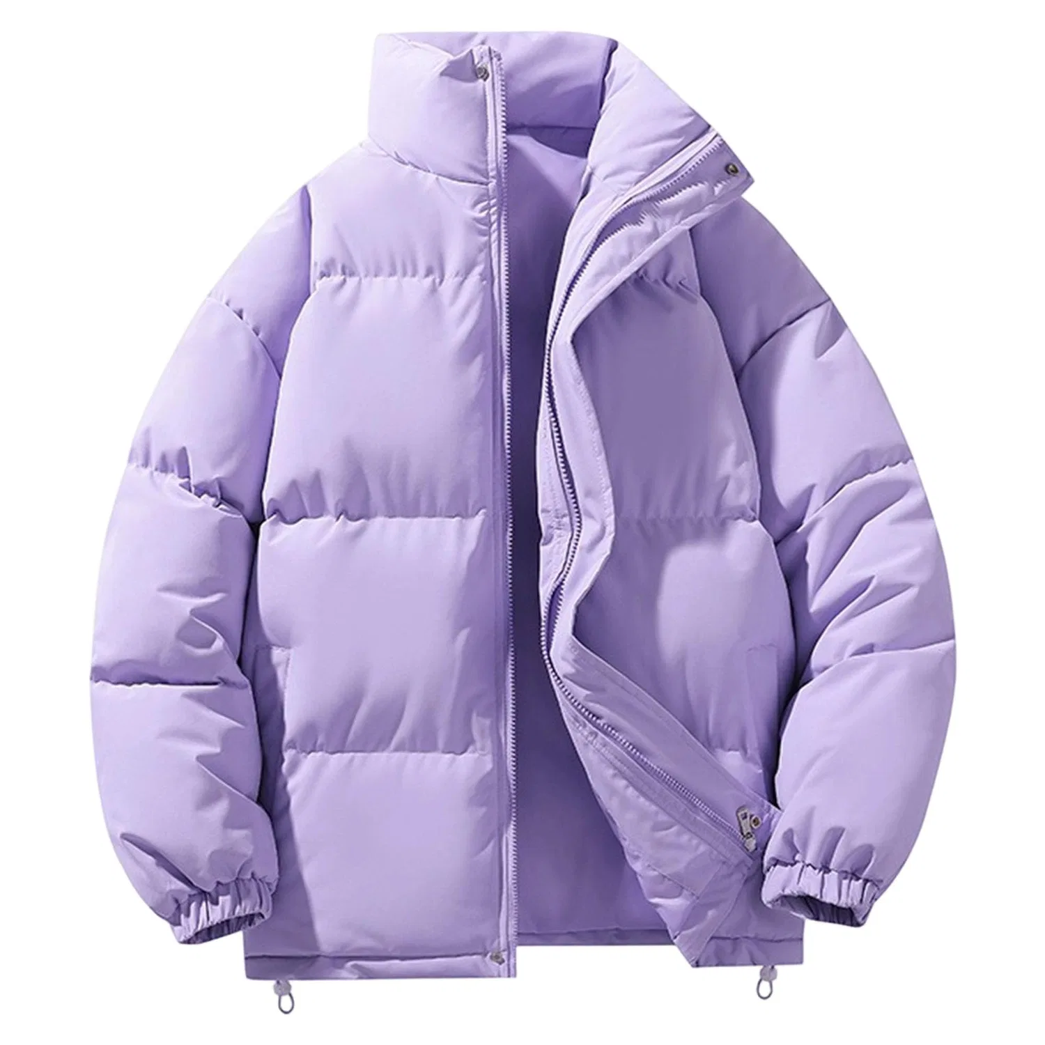 Мужское зимнее утеплённое пальто с принтом, Light Purple